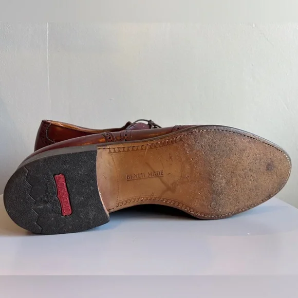 Vintage Royal Windsor by Grenson Leather Oxfords Wing Tip Brogue Style,  10.5 D - Picture 9 of 10